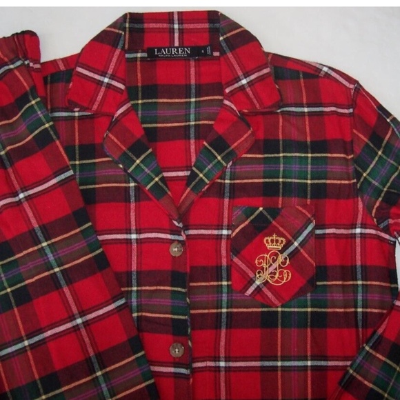 Ralph Lauren Big RED TARTAN PLAID Lightweight Flannel Classic Pajama XS M L XL - Picture 7 of 7